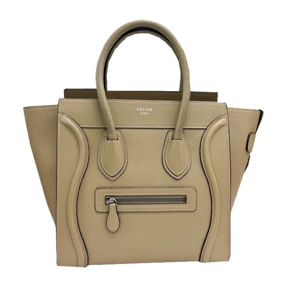 CELINE Gray Leather Tote Bag - Picture 1 of 16